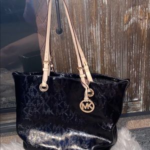 Michael Kors Black Patent Leather Tote